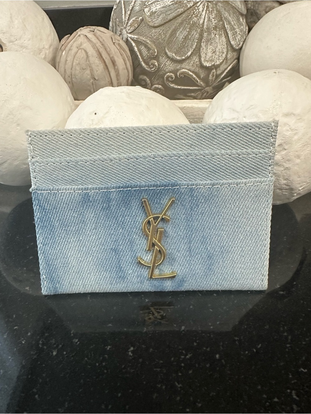 Denim blue jean card holder! New